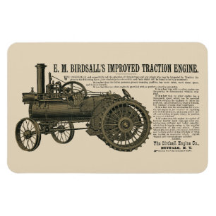 Birdsalls ångmotor Traction 1889 Tractor Magnet