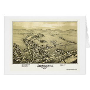 Birdsboro panorama- karta för PA - 1890 Hälsningskort