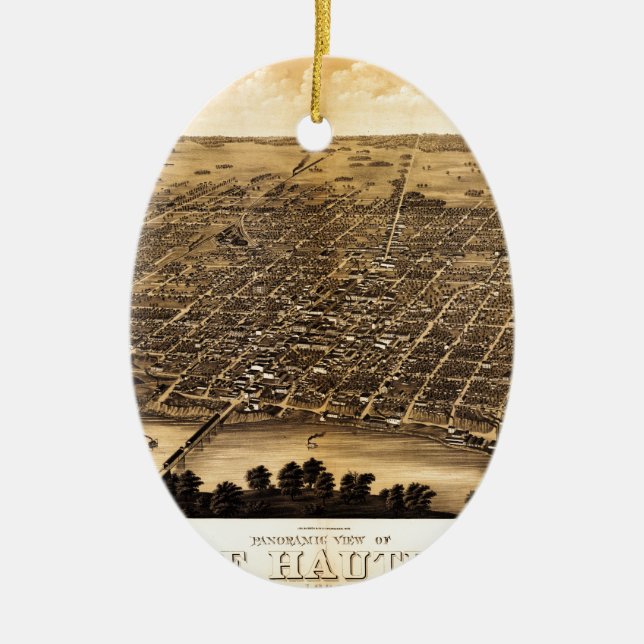 Birdseye karta av Terre Haute (1880) .jpg Julgransprydnad Keramik (Framsidan)