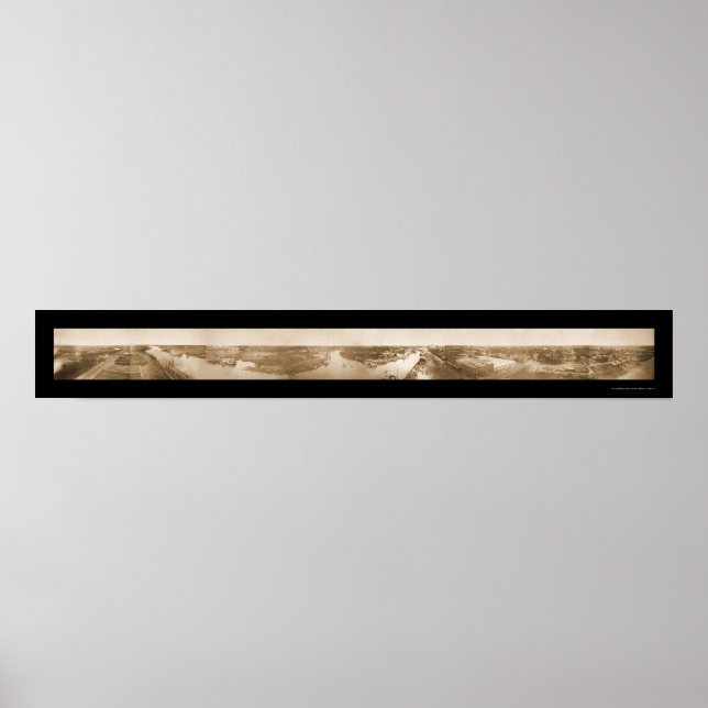 Birdseye of Stockton Photo 1895 Poster (Framsidan)