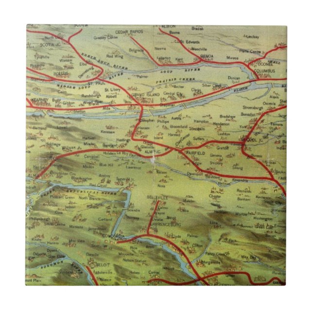 Birdseyes beskådar Great Plains Kakelplatta (Framsidan)