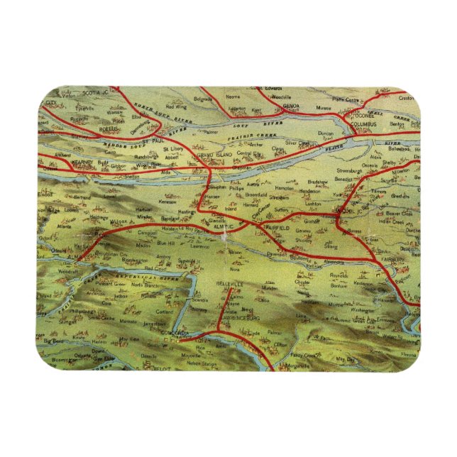 Birdseyes View Underbar Plains Magnet (Horisontell)