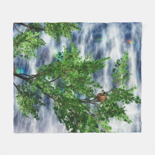 Birdsnest Falls Fleece Blanket (Framsidan (Horisontell))
