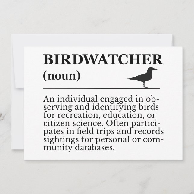 Birdwatcher Definition Observation Identification Inbjudningar (Framsida)