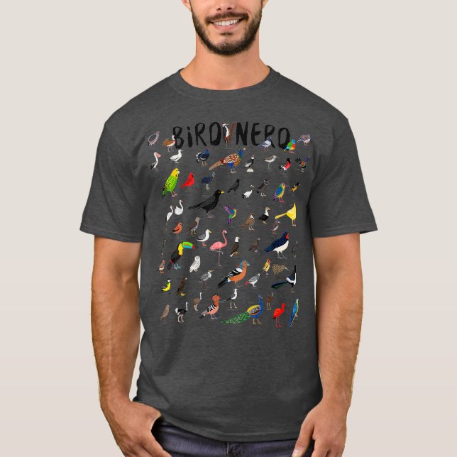 Birdwatcher Gifts Birdwatching  Bird Nerd T Shirt (Framsida)