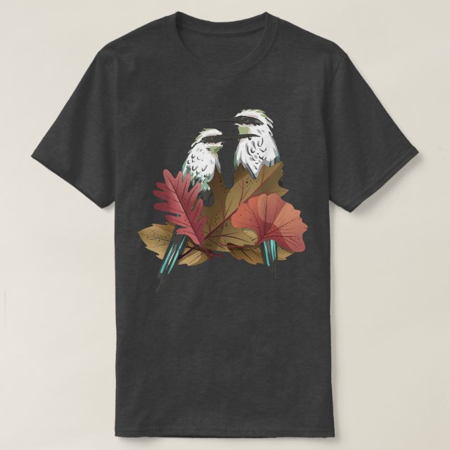 Birdwatching Birding Bird Watcher Fall Leaves Autu T Shirt (Design framsida)