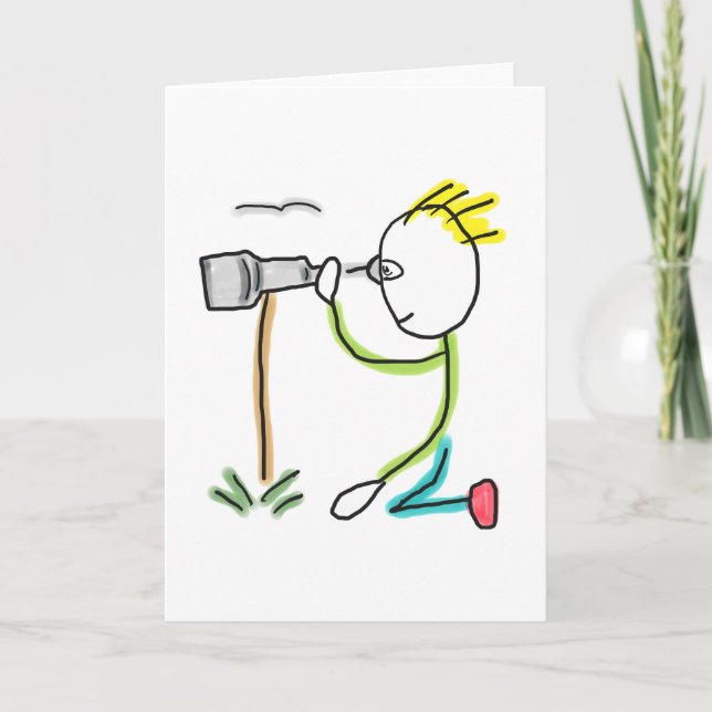 Birdwatching Stickman Kort (Framsida)