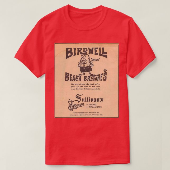 Birdwell-strandkorvar T Shirt (Design framsida)