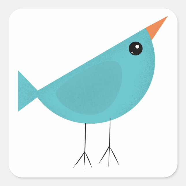 Birdy Fyrkantigt Klistermärke (Framsida)