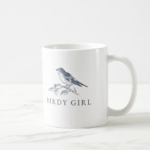Birdy Girl Bird älskare Coffee Mugg