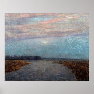 Birge Harrison - Moonlight on Hackensack [Reco] Poster