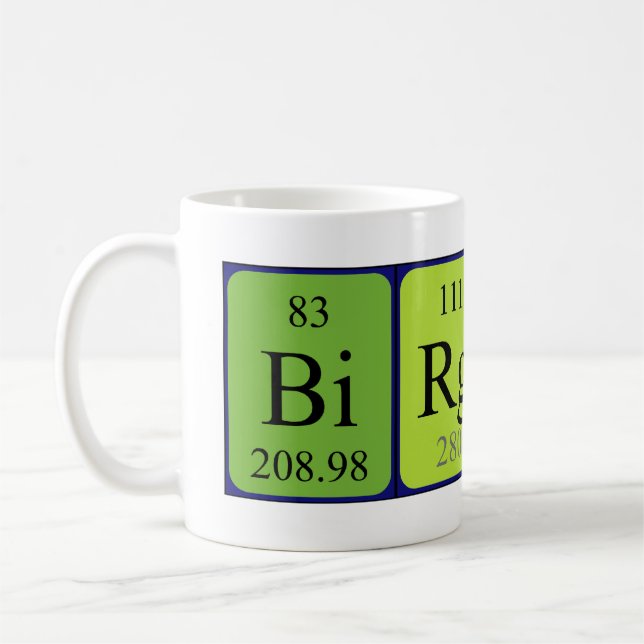 Birgit Periodisk bord namn mugg (Vänster)