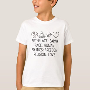 Birkeland Earth Tävling Human Politik Freedom Kärl T Shirt