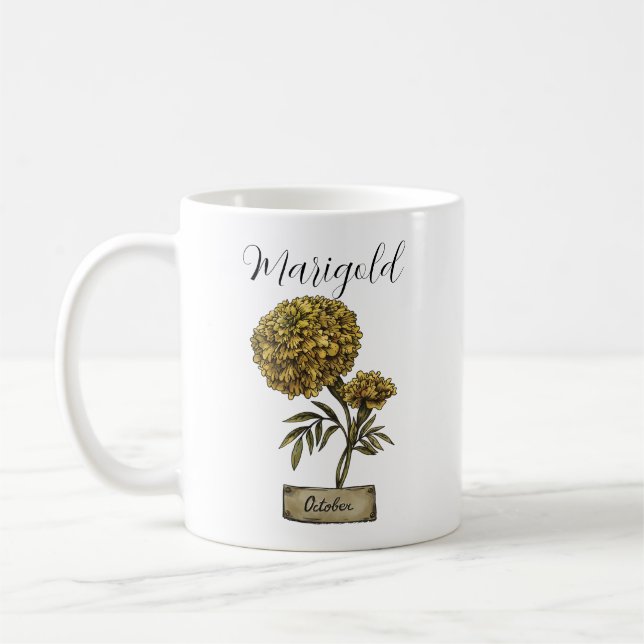 Birkeland OCTOBER Birthday Marigold Kaffemugg (Vänster)