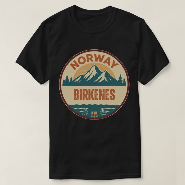 Birkenes, Norge Norge T Shirt (Design framsida)