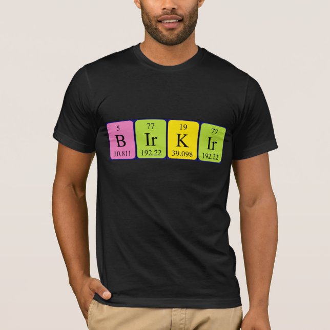 Birkir periodisk skjorta bord namn t-shirt (Framsida)