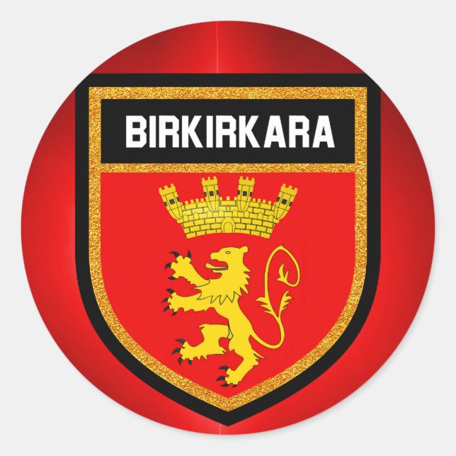 Birkirkara Flagga Runt Klistermärke (Framsida)