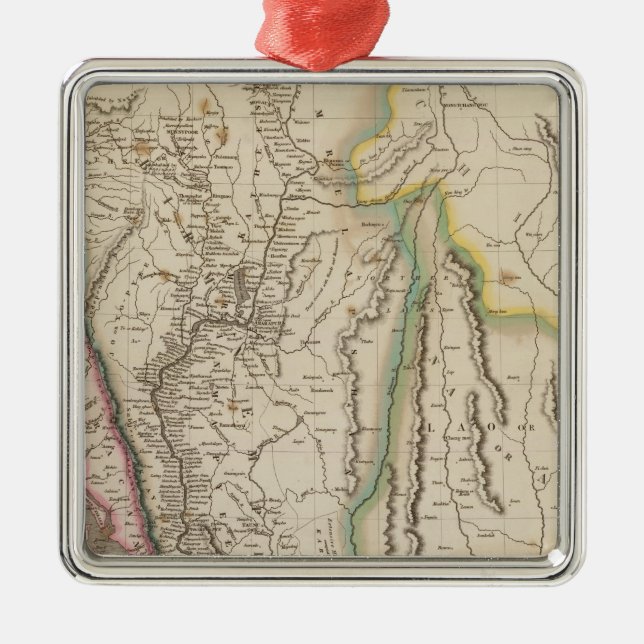 Birmah Anam, Siam, Thailand Julgransprydnad Metall (Framsidan)