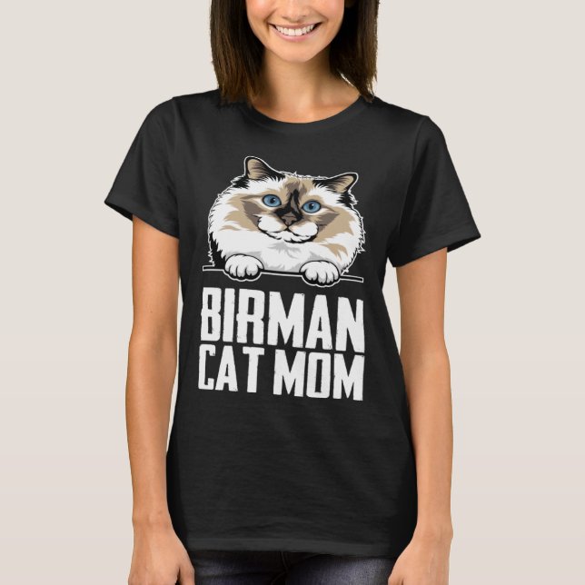 Birman cat Birman kitten Birman mamma 4 T Shirt (Framsida)