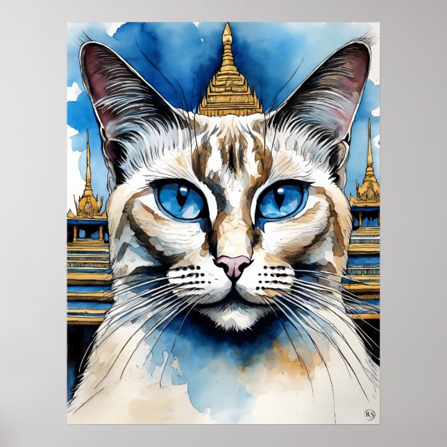 Birman Cat - Cat Art Print Poster (Framsidan)