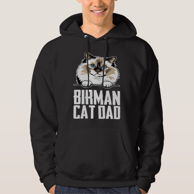 Birman cat dad hoodie (Framsida)