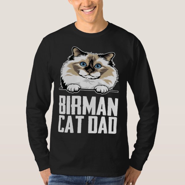 Birman cat dad t shirt (Framsida)