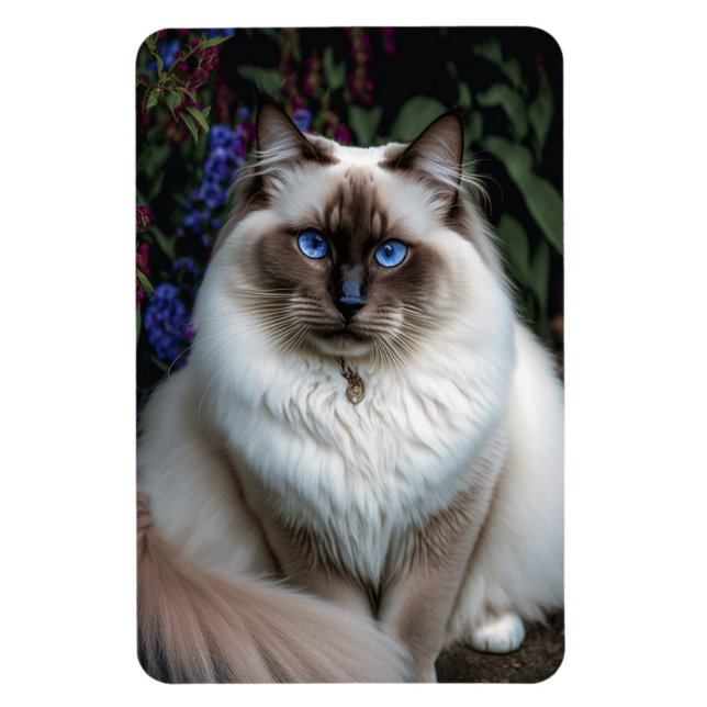 Birman Cat i Garden Magnet (Vertikal)