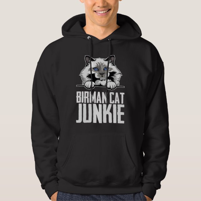 Birman cat junkie hoodie (Framsida)