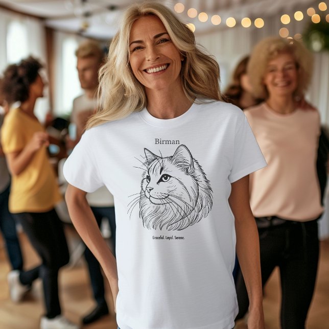 Birman Cat Porträtt T Shirt (Skapare uppladdad)