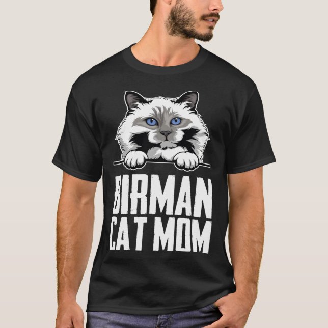 Birman mom  Birman kitten  Birmans  4 T Shirt (Framsida)