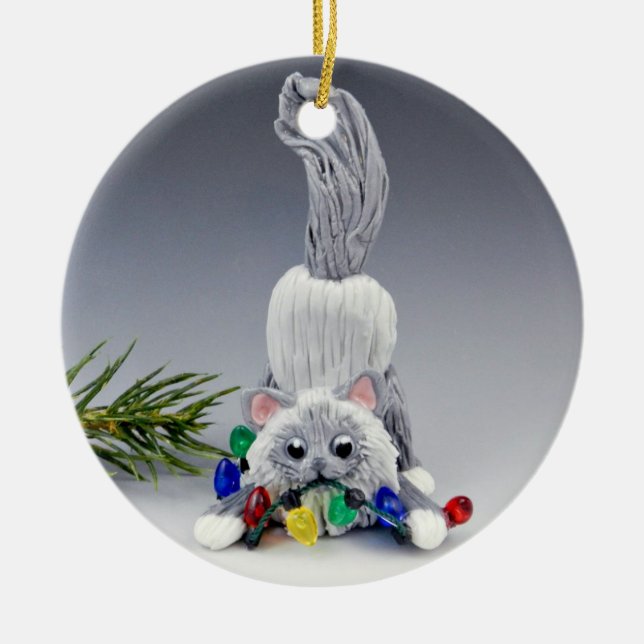 Birman Ragdoll Cat Ceramic Ornament (Framsidan)