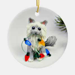 Birman Ragdoll Cat Ceramic Ornament