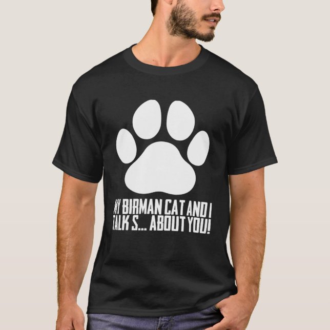 Birmans Birman cat Birman mamma T Shirt (Framsida)
