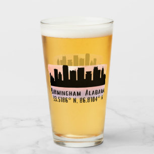 Birmingham AL City Skyline Glaskopp