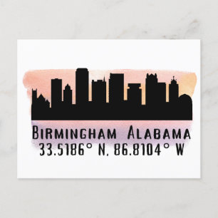 Birmingham AL City Skyline Vykort