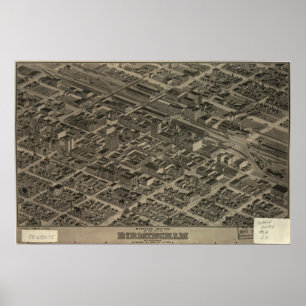 Birmingham Alabama 1904 Panoramic Karta Poster