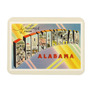 Birmingham Alabama AL Old Vintage resor Souvenir Magnet