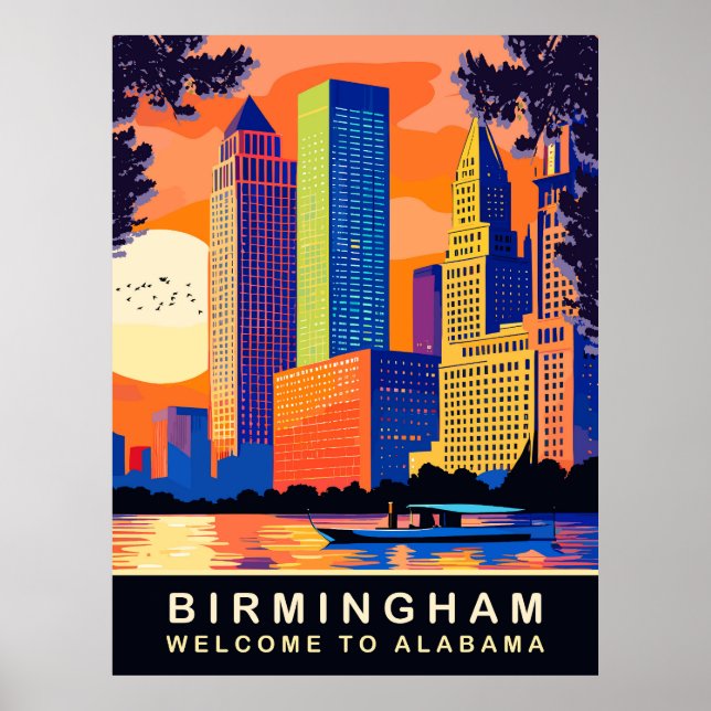 Birmingham, Alabama, Cahabafloden, Resa Poster (Framsidan)