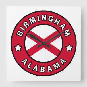Birmingham Alabama Fyrkantig Klocka