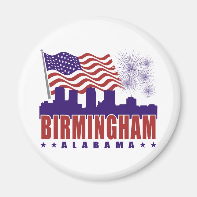Birmingham Alabama Patriotic Magnet (Framsidan)