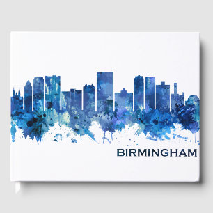 Birmingham Alabama Skyline Blue Gästböcker