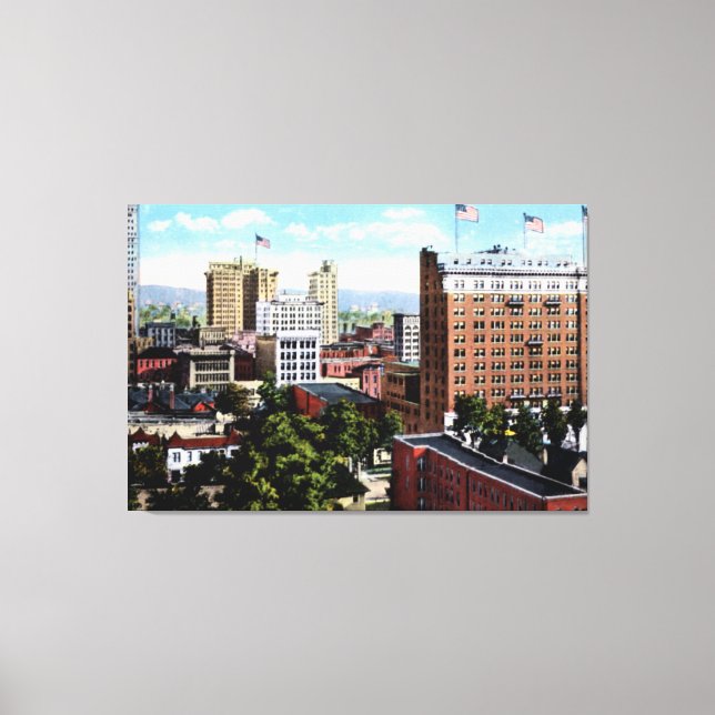 Birmingham Alabama Skyline View Canvastryck (Framsida)
