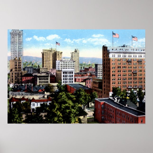 Birmingham Alabama Skyline View Poster (Framsidan)
