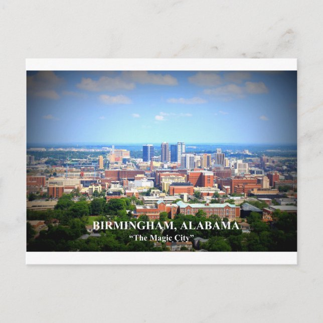 Birmingham, Alabama Skyline Vykort (Framsida)
