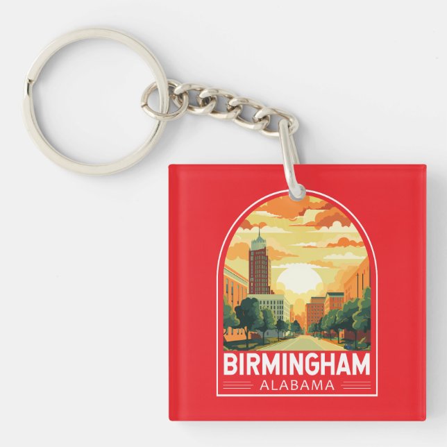 Birmingham Alabama Travel Art Emblem (Framsidan)