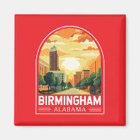 Birmingham Alabama Travel Art Emblem