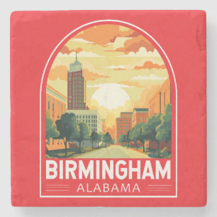 Birmingham Alabama Travel Art Emblem Stenunderlägg