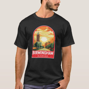 Birmingham Alabama Travel Art Emblem T Shirt