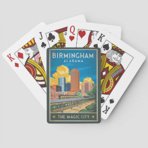 Birmingham Alabama Travel Art Vintage Casinokort