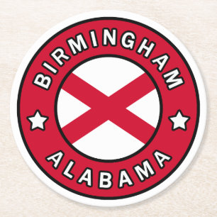 Birmingham Alabama Underlägg Papper Rund